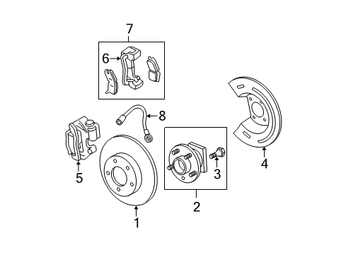 2007 Buick Lucerne Brake Components Rotor Diagram for 19303813