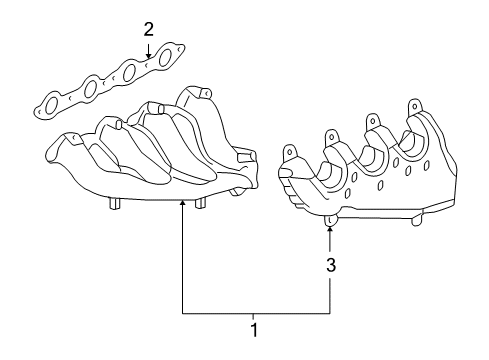 2008 Chevrolet Impala Exhaust Manifold Manifold Diagram for 12603753