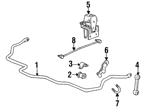 1994 BMW 850CSi Stabilizer Bar & Components - Rear Stabilizer Rubber Mounting Diagram for 33552227322