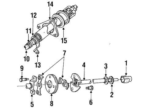 1990 Dodge W350 Shaft & Internal Components Bearing-Steering Column Shaft Diagram for 4147318