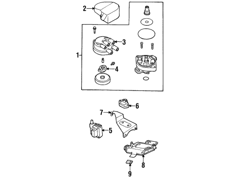 1995 Nissan Altima Powertrain Control Rotor-Head Diagram for 22157-1E400