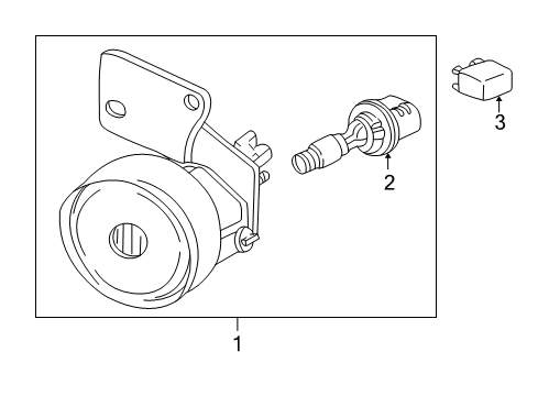 2004 Pontiac Grand Am Bulbs Lamp Asm-Front Fog Diagram for 22613881