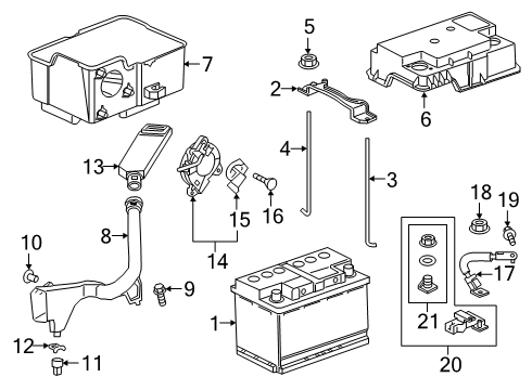 2022 Honda Passport Battery Cable, Battery Ground Diagram for 32600-TG7-A50