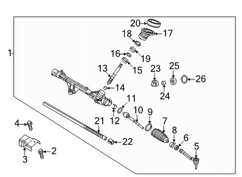 2021 Kia K5 Steering Column & Wheel, Steering Gear & Linkage YOKE Assembly-Rack SUPPO Diagram for 56530L1000