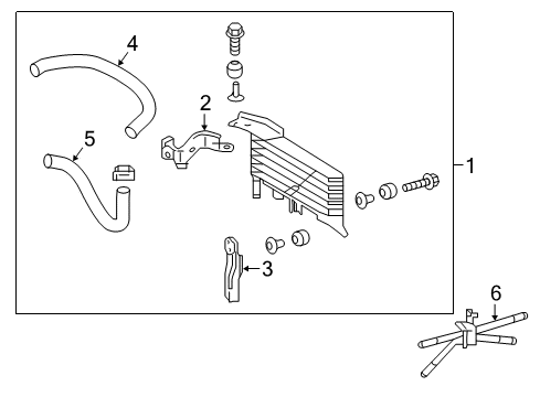 2019 Toyota Tacoma Oil Cooler Oil Cooler Diagram for 32920-04040