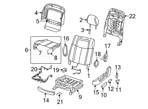 2010 Nissan Maxima Driver Seat Components Switch Diagram for 87317-9N10B