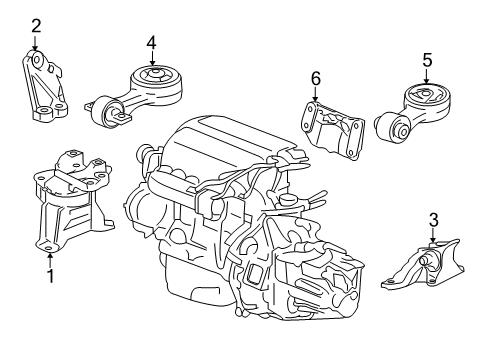 2015 Honda Civic Engine & Trans Mounting Bracket, Torque Rod (Lower) Diagram for 50690-TR7-A61