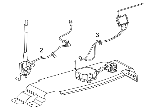 2018 Chevrolet Corvette Antenna & Radio Antenna Diagram for 22924487