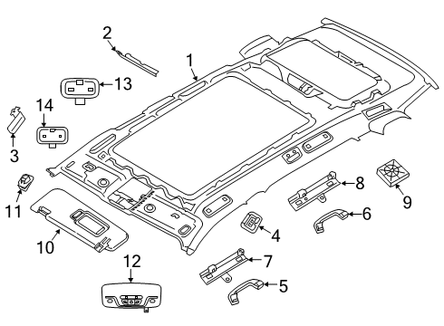 2019 BMW X7 Interior Trim - Roof COVER, MICROPHONE Diagram for 51447486234