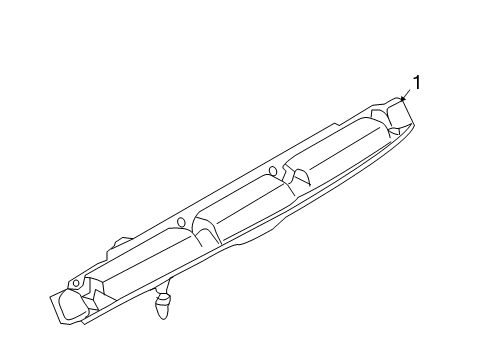 2013 Infiniti G37 High Mount Lamps Lamp Unit-Stop, High Mounting Diagram for 26595-JJ50A