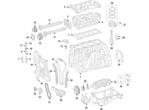 2018 Infiniti Q60 Engine Parts, Mounts, Cylinder Head & Valves, Camshaft & Timing, Variable Valve Timing, Oil Cooler, Oil Pan, Oil Pump, Balance Shafts, Crankshaft & Bearings, Pistons, Rings & Bearings Insulator-Engine Mounting, Front Diagram for 11220-4GD0A
