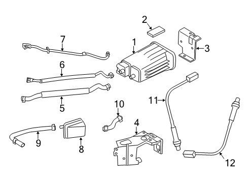 2013 Kia Forte Powertrain Control Bracket Assembly-Canister Suppt Diagram for 314251M550