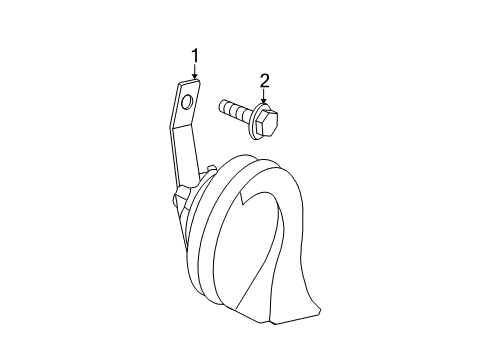 2008 Nissan Rogue Horn Horn Assy-Electric High Diagram for 25610-JM000