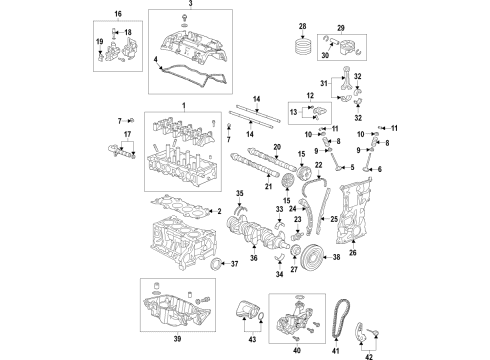 2019 Honda Accord Engine Parts, Mounts, Cylinder Head & Valves, Camshaft & Timing, Variable Valve Timing, Oil Pan, Balance Shafts, Crankshaft & Bearings, Pistons, Rings & Bearings GUIDE, CAM CHAIN Diagram for 14530-6B2-A01