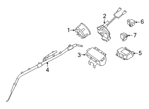 2013 Kia Soul Air Bag Components Sensor Assembly-Front Impact Diagram for 959300X000