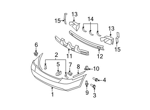 2006 Hyundai Accent Rear Bumper Bolt(Windshield Washer) Diagram for 11251-06167-B