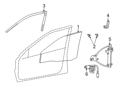 2002 Kia Optima Rear Door Channel-Front Door Rear Lower Diagram for 8255038000