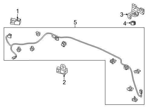 2019 Acura MDX Parking Aid Retainer, Parking Sensor (L) Diagram for 39686-TZ5-A31