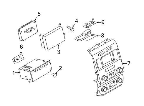 2019 Ford F-150 Sound System Display Unit Screw Diagram for -W504683-S451