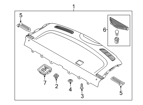 2018 Kia Rio Interior Trim - Rear Body WEBBING Guide-Rear Seat Diagram for 85640H9000