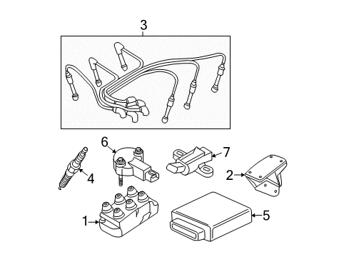 2006 Ford Ranger Ignition System ECM Diagram for 6L5Z-12A650-UA