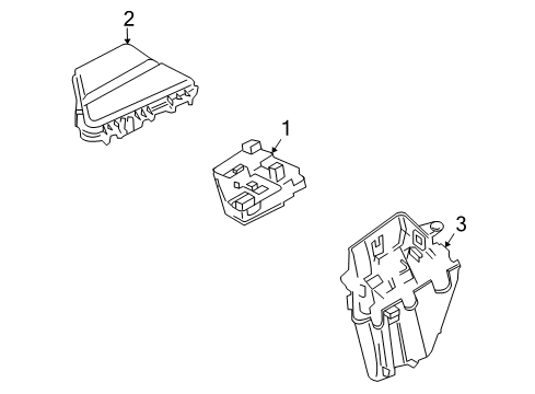 2004 Cadillac SRX Electrical Components Relay & Fuse Plate Diagram for 15870408