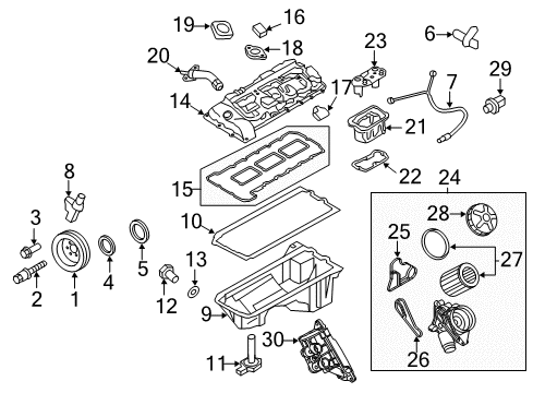 2015 BMW 740Li xDrive Powertrain Control Engine Crankshaft Position Sensor Diagram for 13627806782
