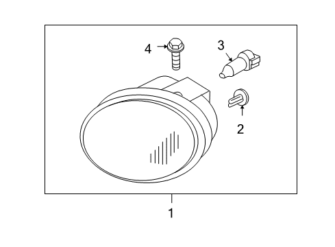 2006 Infiniti FX35 Fog Lamps Lamp Fog R Diagram for 26150-8J000