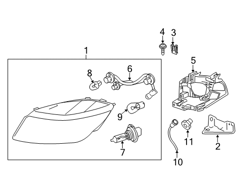 2009 Chevrolet Cobalt Headlamps Harness Asm-Fwd Lamp Wiring Diagram for 20760563