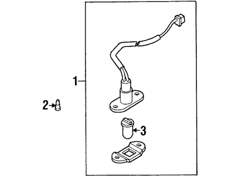 1999 Kia Sephia Bulbs Lamp-Licence Diagram for 0K2AA51270