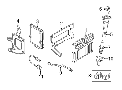 2019 Kia Sorento Ignition System Bracket-Pcu Diagram for 391503CTM0