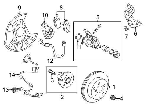 2021 Lexus UX200 Parking Brake Switch Assembly, Brake W Diagram for 84390-76011