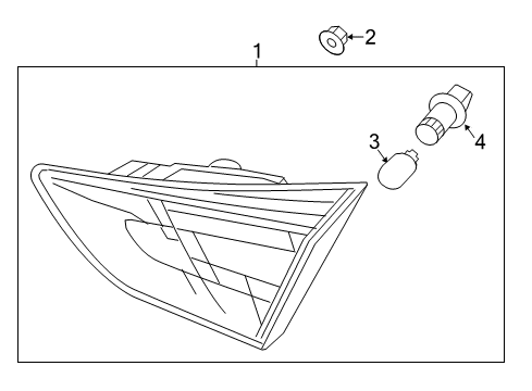 2014 Hyundai Elantra GT Bulbs Lamp Assembly-Rear Combination Inside, LH Diagram for 92403-A5120