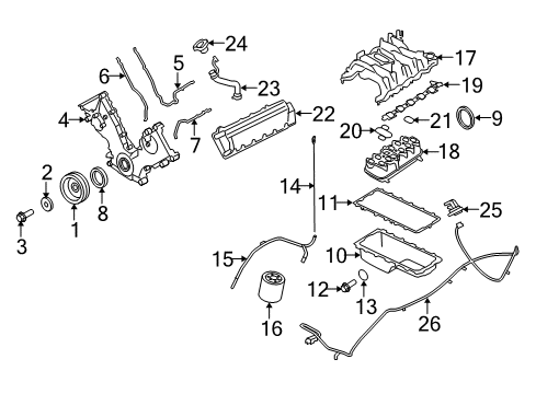 2011 Ford E-350 Super Duty Intake Manifold Dipstick Diagram for 5C2Z-6750-CA