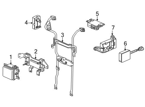 2010 Acura MDX Lane Departure Warning Bracket Assembly Diagram for 36801-STX-A01