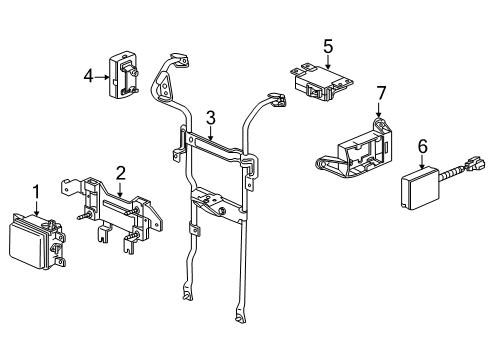 2010 Acura MDX Lane Departure Warning Bracket Assembly L Diagram for 36934-STX-A01