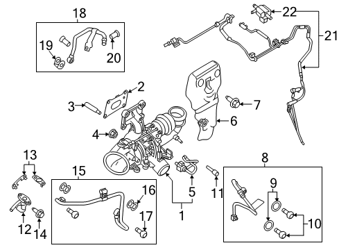 2015 Lincoln MKC Turbocharger Vacuum Harness Diagram for CJ5Z-9961-C