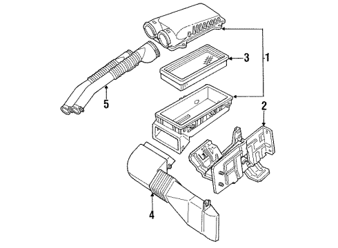 1987 Ford F-250 Filters Fuel Filter Diagram for E3TZ-9155-A