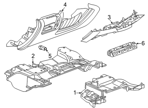 2020 Cadillac CT5 Cluster & Switches, Instrument Panel Lower Trim Panel Diagram for 84536426