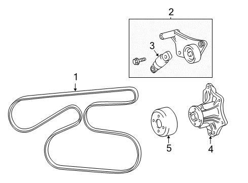 2006 Toyota Solara Belts & Pulleys AC Belt Diagram for 99366-21040-83