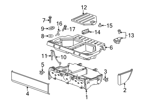 2009 Chevrolet HHR Storage Compartment Latch Diagram for 25960443