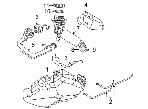 2004 Dodge Neon Fuel System Components Fuel Pressure Regulator Diagram for 5278631AA