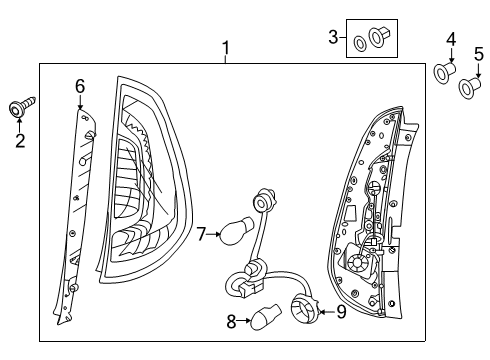 2016 Kia Soul Bulbs Rear Combination Holder & Wiring Diagram for 92450B2100