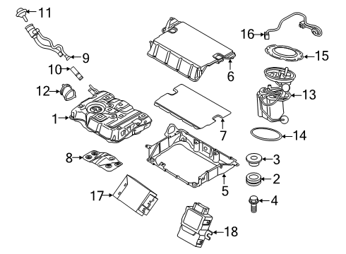 2020 BMW 745e xDrive Fuel Supply Spacer Diagram for 16137194473