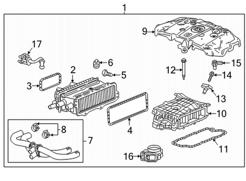 2020 Cadillac CT5 Intercooler Air Inlet Cover Bolt Diagram for 11547029