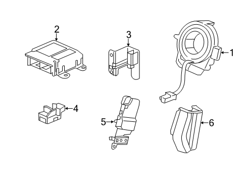 2014 Acura ILX Air Bag Components Opds Unit Diagram for 81169-TX6-A01