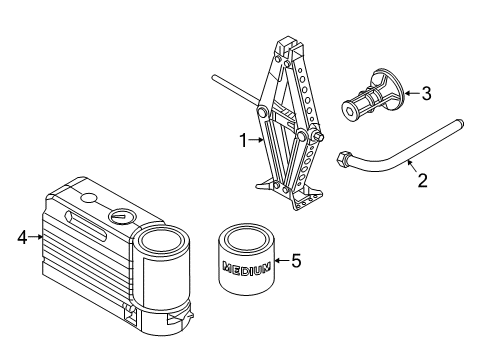 2018 Jeep Renegade Jack & Components Wrench-Wheel Lug Nut Diagram for 68311997AA