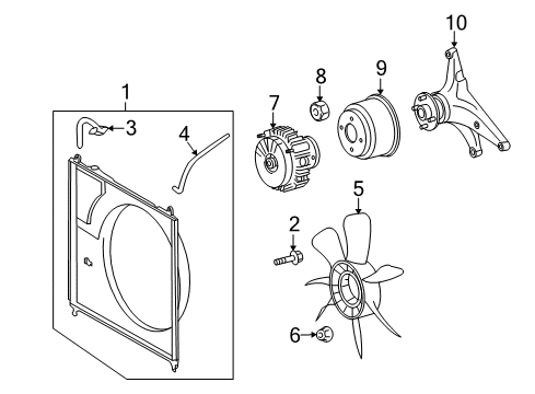 2015 Lexus LX570 Cooling System, Radiator, Water Pump, Cooling Fan Reservoir Hose Diagram for 16477-50220