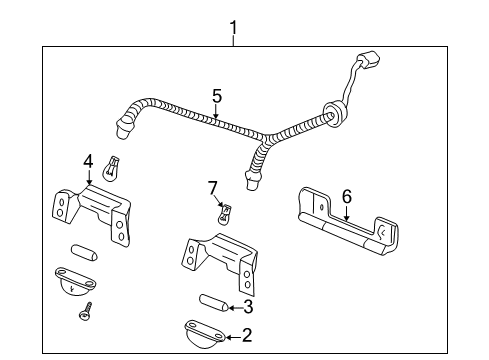 1994 Acura Integra License Lamps Light Assembly, License Diagram for 34100-ST7-A01