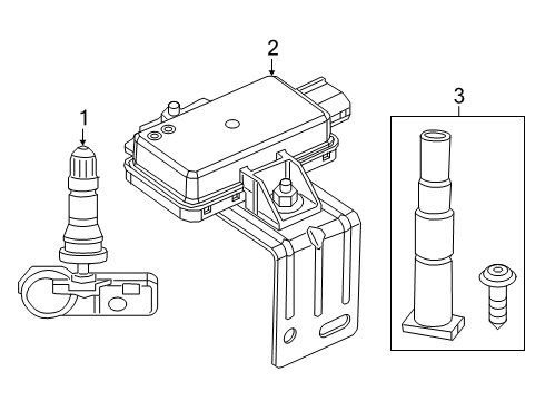 2021 Jeep Gladiator Tire Pressure Monitoring Sensor-Tire Pressure Diagram for 68464665AB